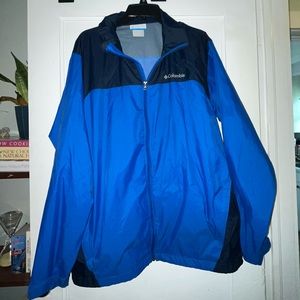 Mens hooded Columbia windbreaker - L